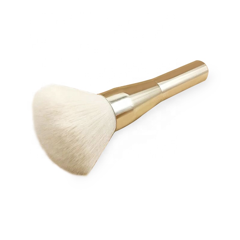 Travel Powder Brush Gold Color Metal Hnald Powder Cosmetic Brush