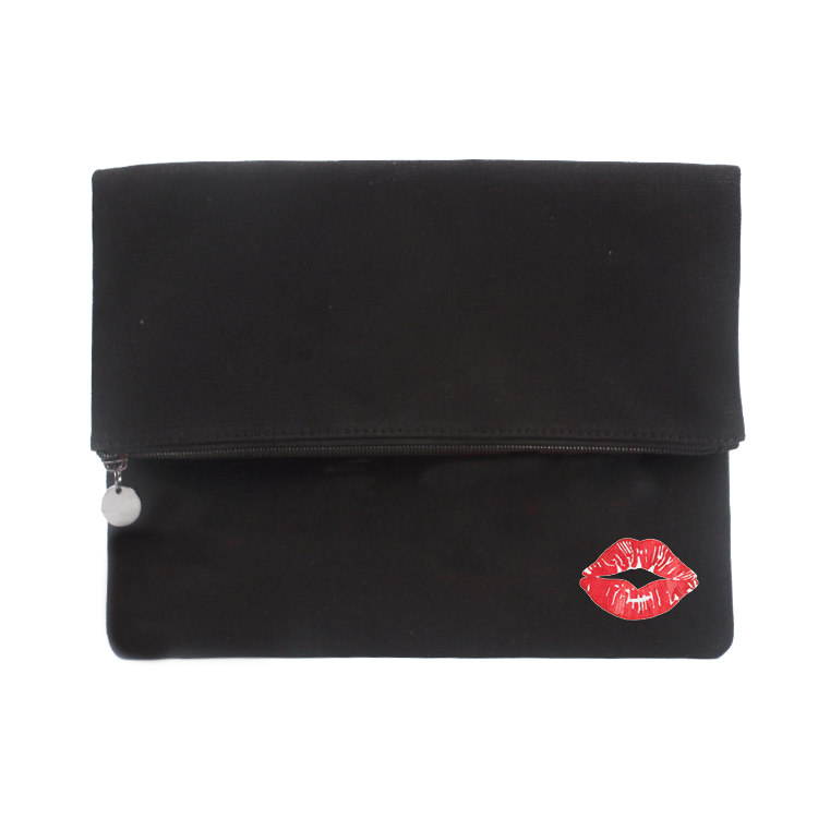 Cotton Canvas Hand Clutch Leisure Customize Made Embroidery Clutch Purse Bag