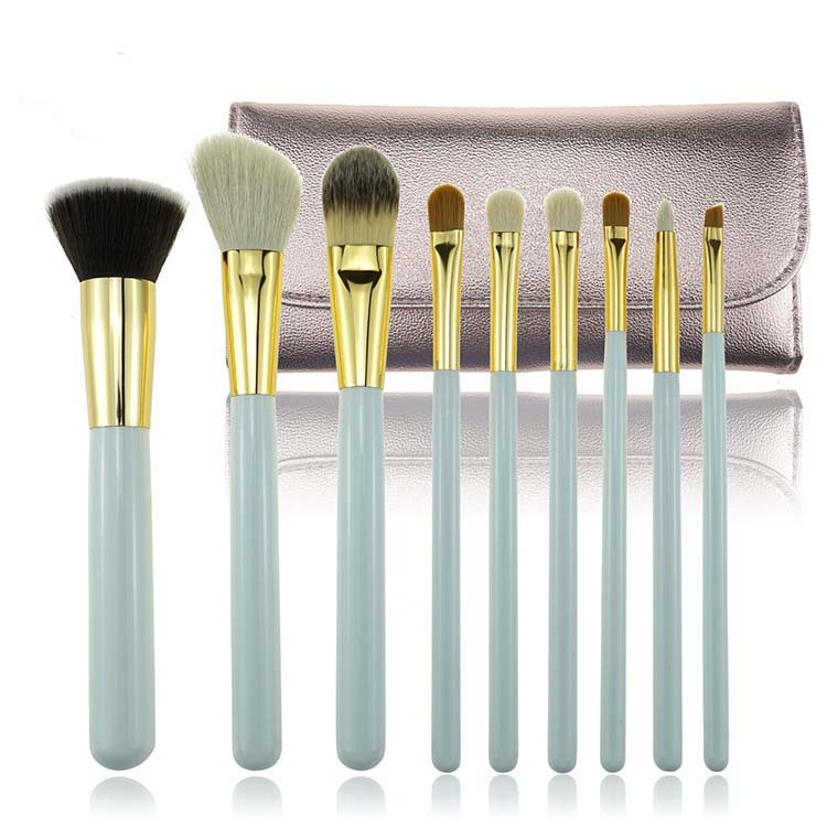 9Pcs Private Label Eyeshadow Brushes Unique Flat Brush