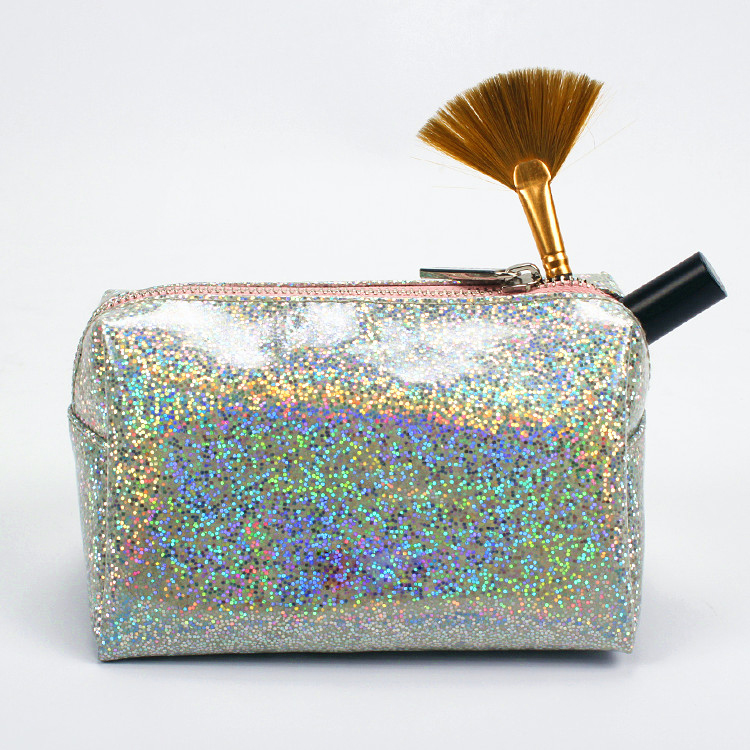 Shiny PU Laser Cosmetic Pouch Customize Made Cosmetic Pouch Bag Makeup Holder