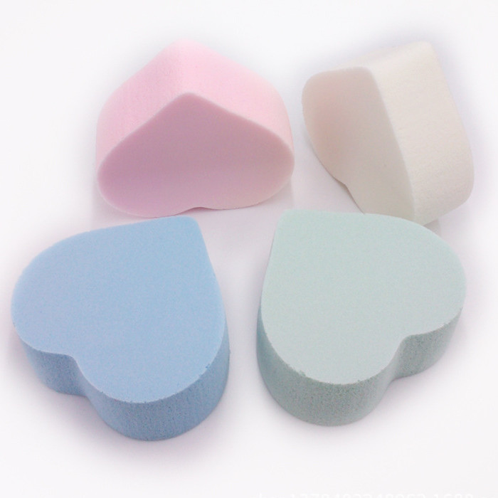 beauty private label blender custom makeup sponge manufacturer heart shape for facial care