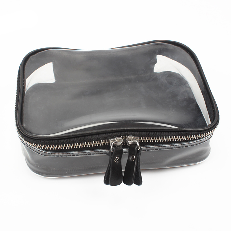 Clear Travel Makeup Pouch Sundry Bag with Dividers PVC Toiletry Bag