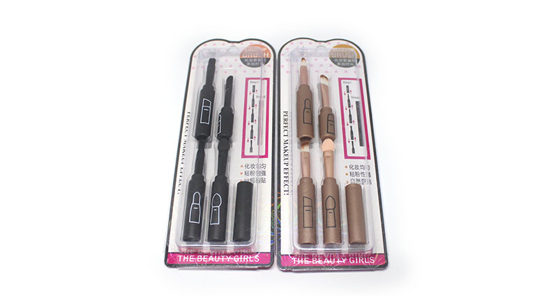 Brush Makeup Accessories Eye Use 4 In 1Plastic Stackable Eye Makeup Brush For Cosmetic