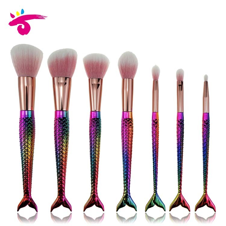 High Quality Kabuki Brushes Mermaid makeup brush set