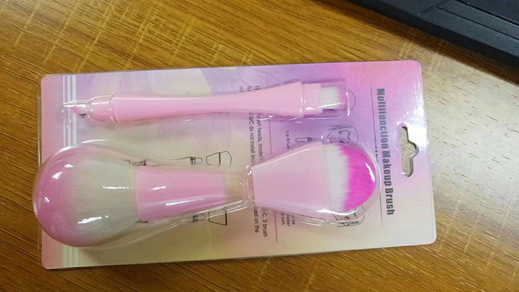 4 in 1 hot sale multifunction professional pink/rose gold makeup brush