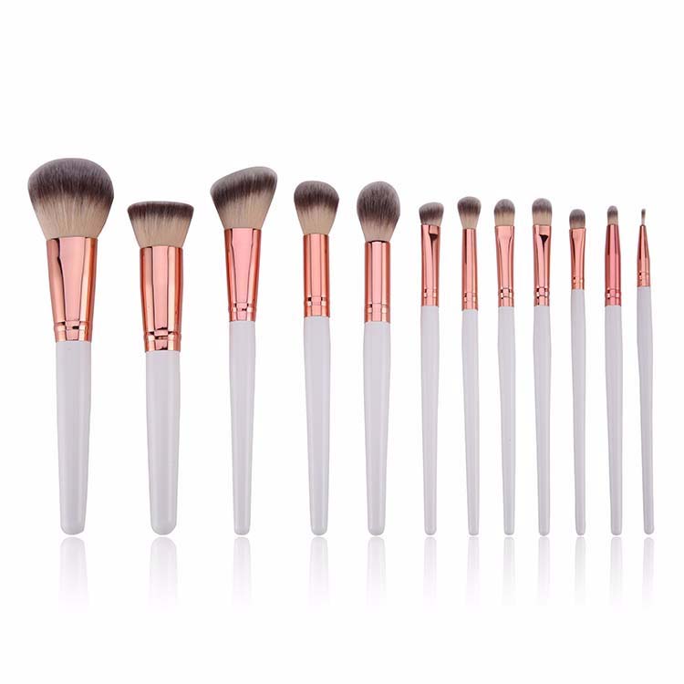 2018 12 Pcs Best Brand Vegan Hair White Maquillaje Brushes Makeup Brush for Foundation Brush