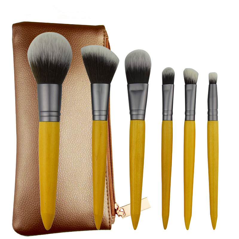 OEM vegan 6pcs brushes kit private label makeup brush cosmetic brush set