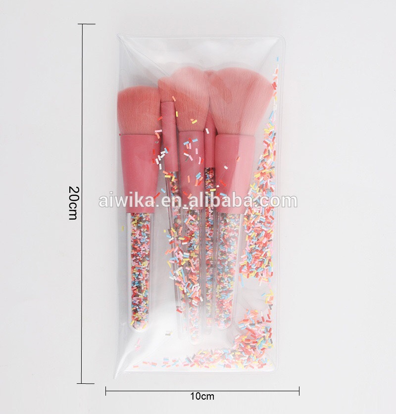 Wholesale Pink Makeup Brush Cosmetic Brushes Candy Handle Eyeshadow Concealer and Blush Brush