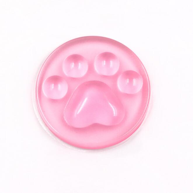 Newest Hot Cat Foot Shape Silicone Puff Pink Color Cute Makeup Sponge Puff