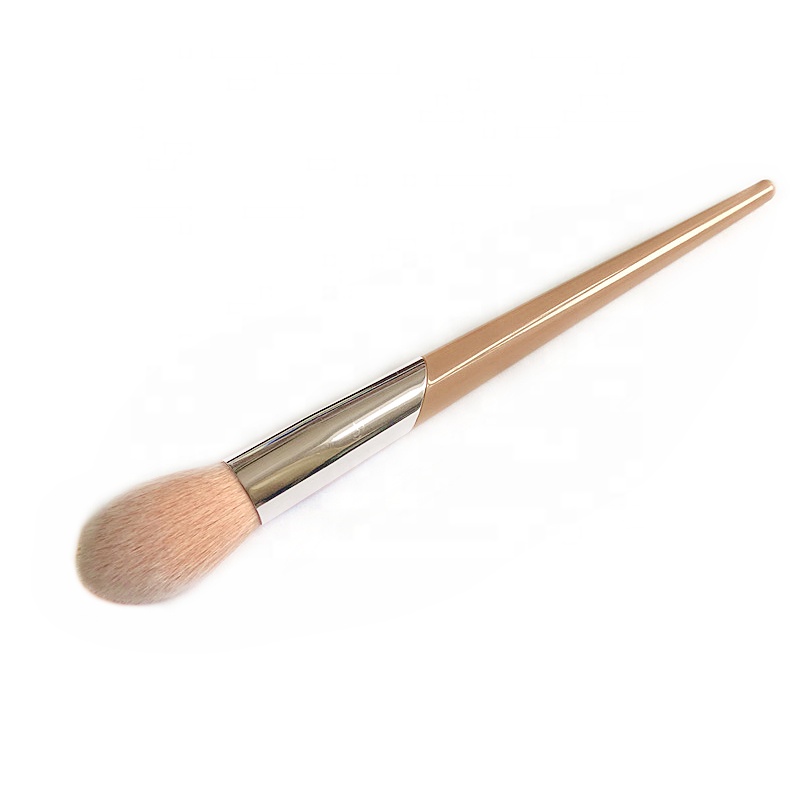 Customized Soft Synthetic Hair Slanted Ferrule Face Highlight Brush For Makeup