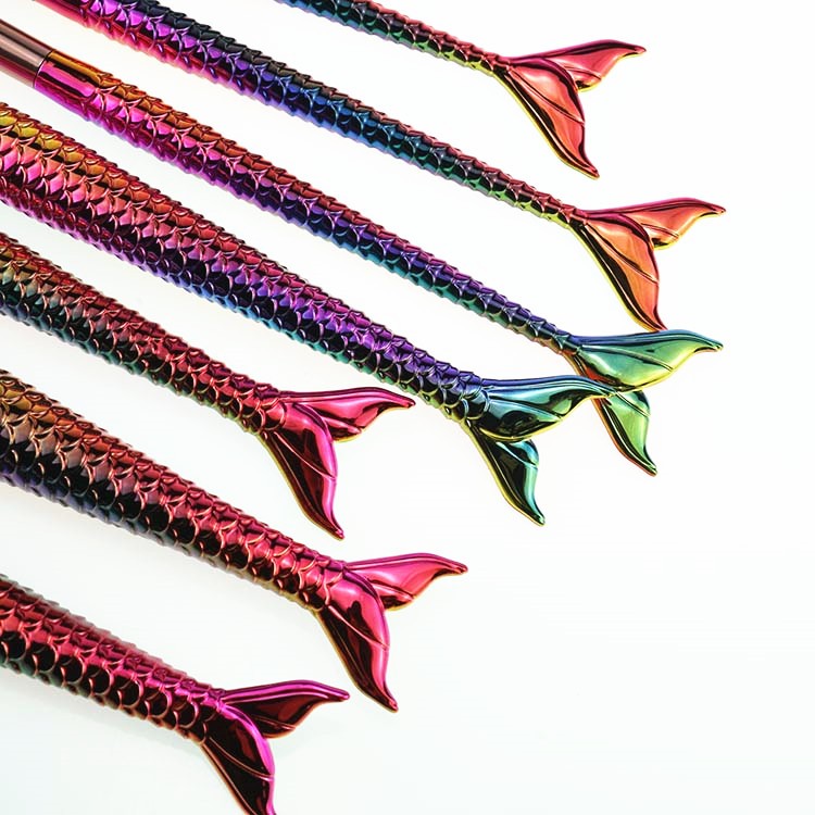 High Quality Kabuki Brushes Mermaid makeup brush set