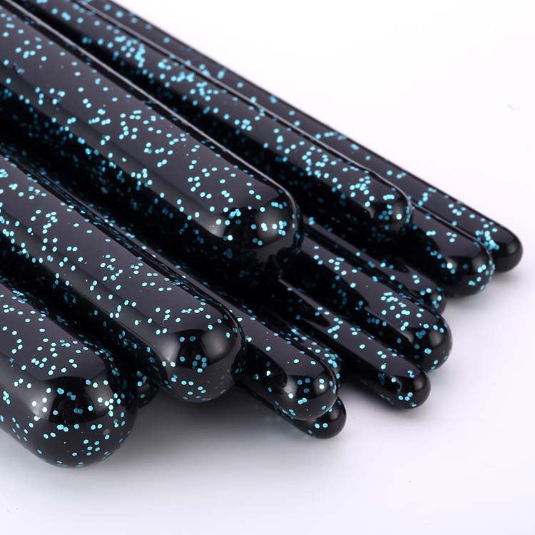 15PCS Glitter Rainbow hair Make up Brushes Cosmetic Foundation Brush Kit