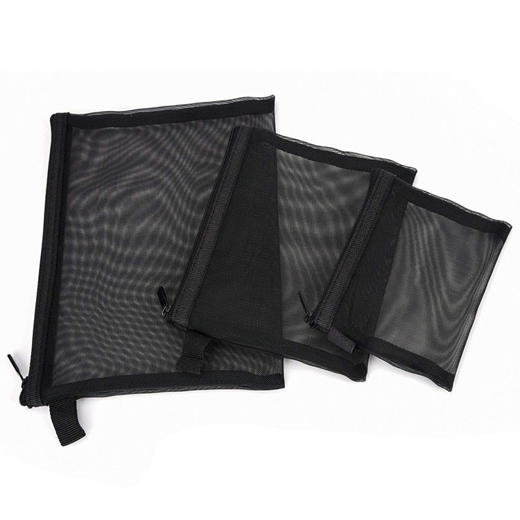 Zipper Mesh Pouch Makeup Cosmetic Accessories Organizer Travel Toiletry Kit Set Storage Pouch