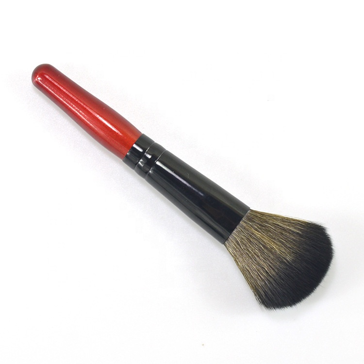 Wood Handle Single Mini Synthetic Makeup Powder Brush