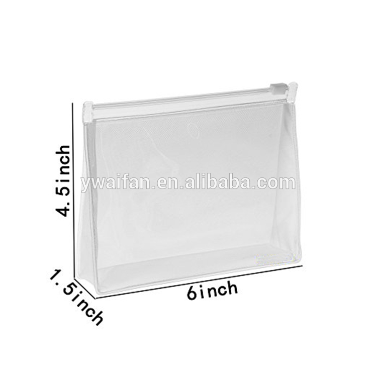 Travel Toiletry Makeup Bag Small PVC Transparent Plastic Cosmetic Organizer Bag Pouch With Zipper