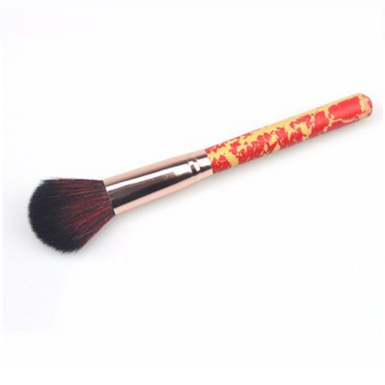 Customized Long Handle Facial Powder Brush with Soft Synthetic Hair