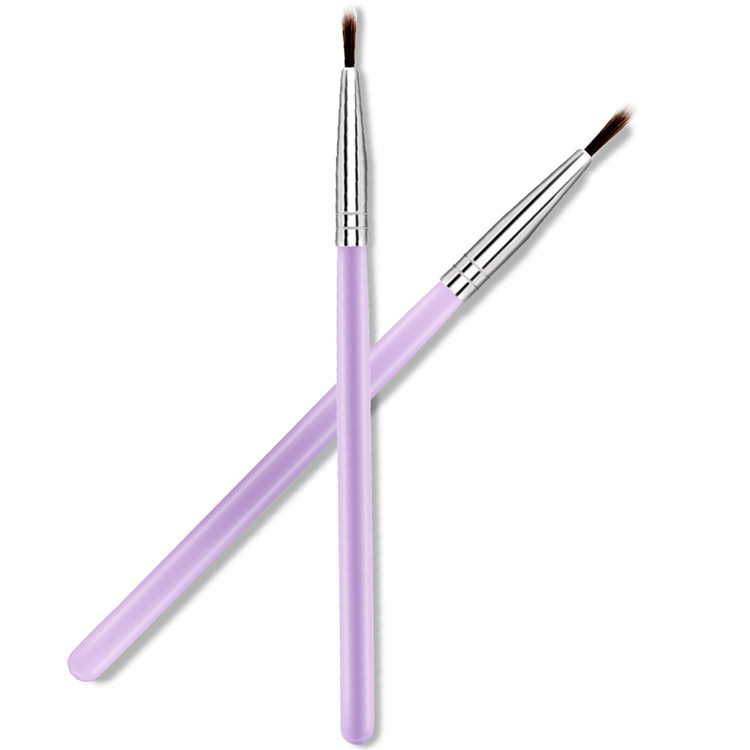 Custom Wood Handle Soft Synthetic Hair Precise Eyeliner Brush For Women