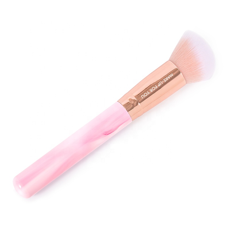 Synthetic Cosmetic Brush Own Brand Brush Makeup Profesional Pink Marble Blusher Brush