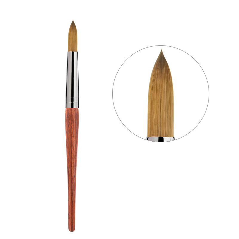 Long Handle Nail Painting Brush Pen Classic Rose-wood Nail French Brush