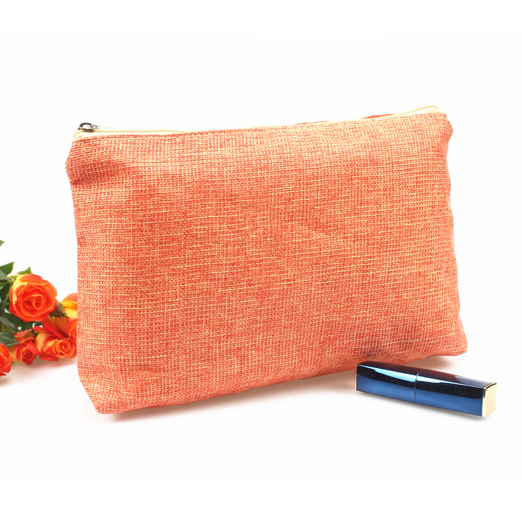 Jute Clutch Bag Travel Makeup Cosmetic Pouch Toiletry Bag Organizer