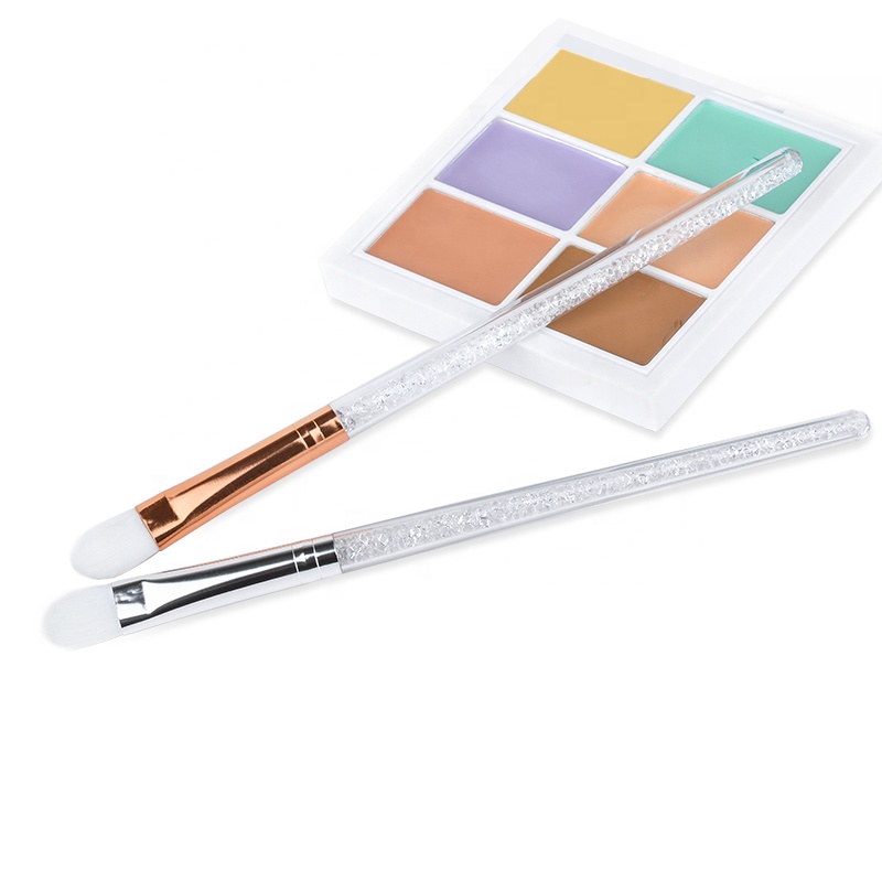Nylon Diamond Concealer Makeup Brush Crystal Flat Eyeshadow Brush