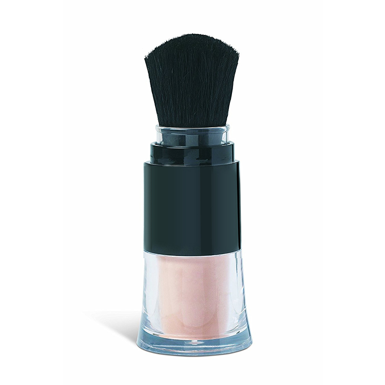 Synthetic Hair Plastic Handle Power Brush Refillable Dispensing Powder Makeup Brush