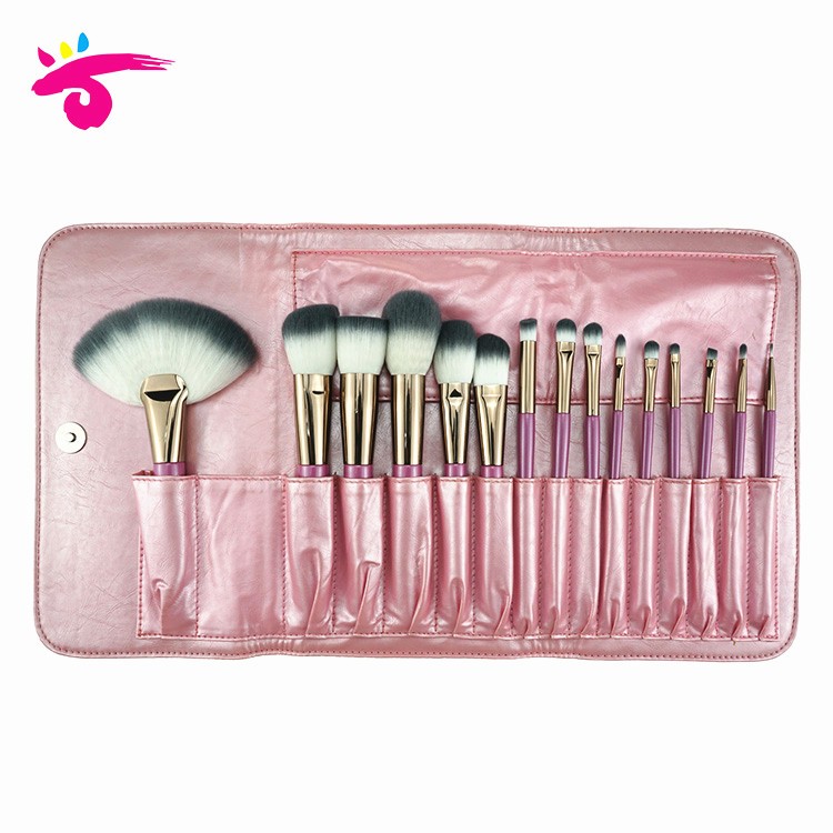 2019 best quality tapered handle OEM makeup brushes set