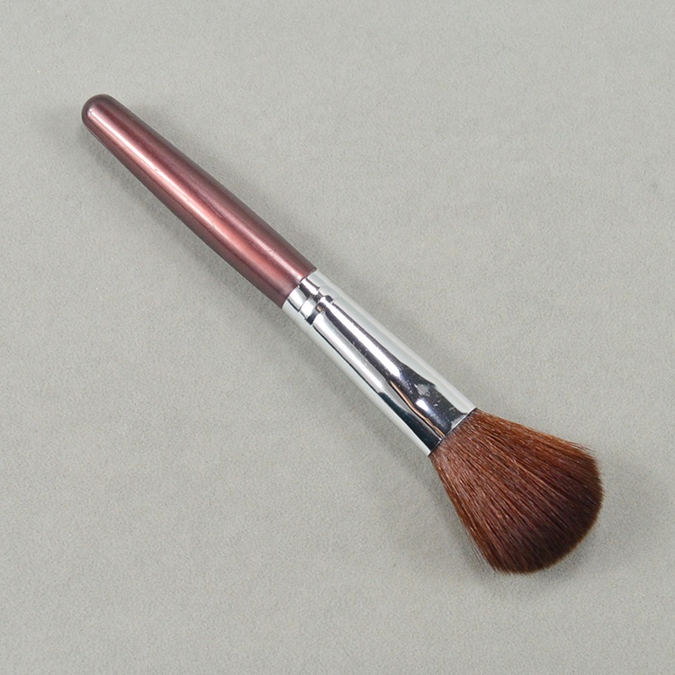 Wood Handle Single Mini Synthetic Makeup Powder Brush