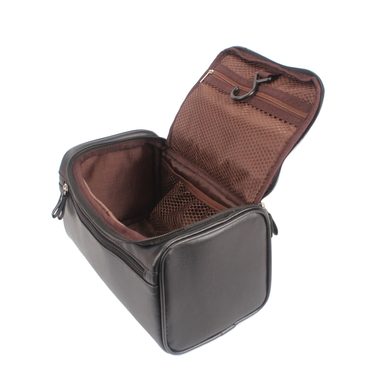 PU Leather Hanging Toiletry Bag Travel Organizer Wash Bag Dopp Kit Travel for Bathroom Shower