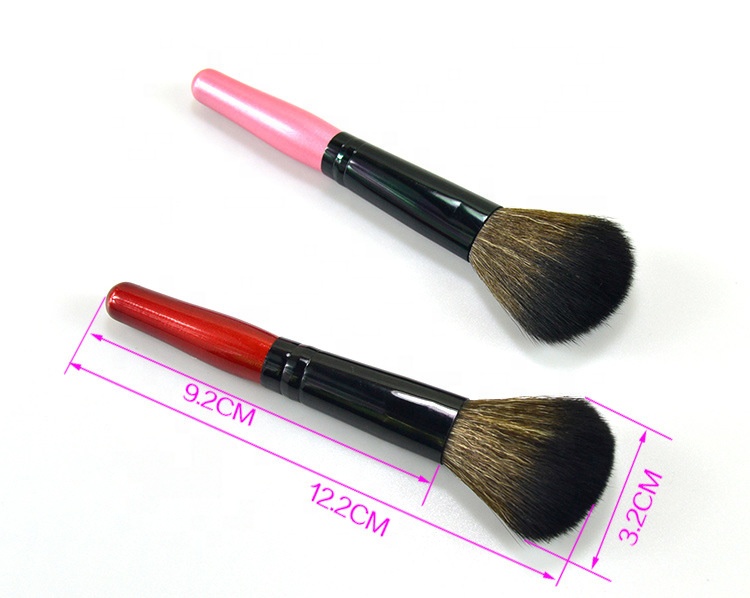 Wood Handle Single Mini Synthetic Makeup Powder Brush