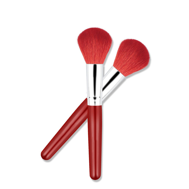 Customized Logo Vegan Cosmetic Brush Beautiful Tool Chrome Powder Brush