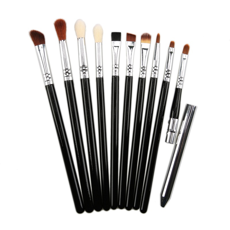 professional 19pcs complete eyeshadow eye makeup brush set with pouch