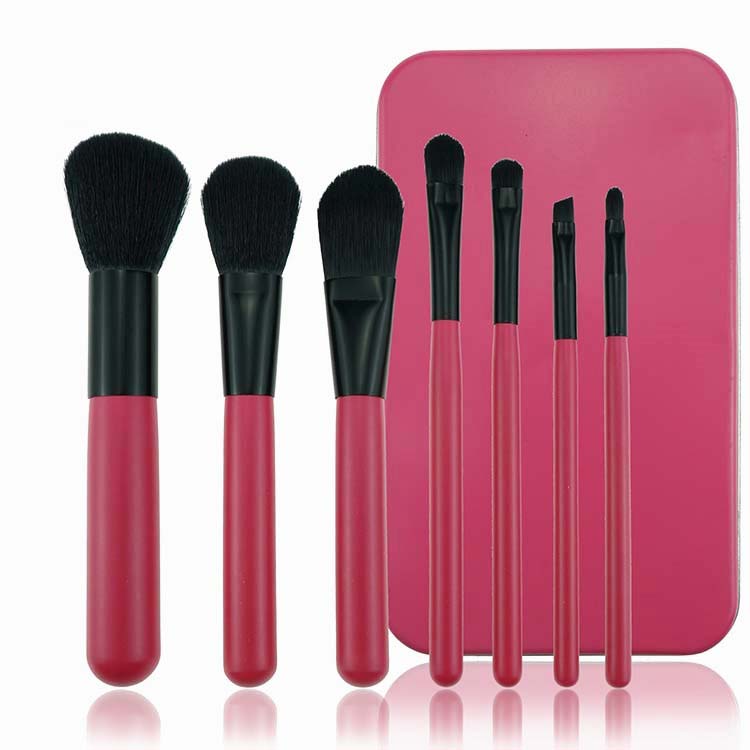 Hot selling vegan pink cosmetic makeup brushes makeup set case