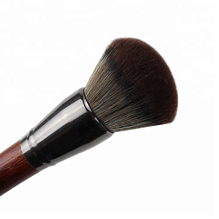 Personalized Rosewood-like Human Hair Large Loose Powder Cosmetic Brush For Makeup