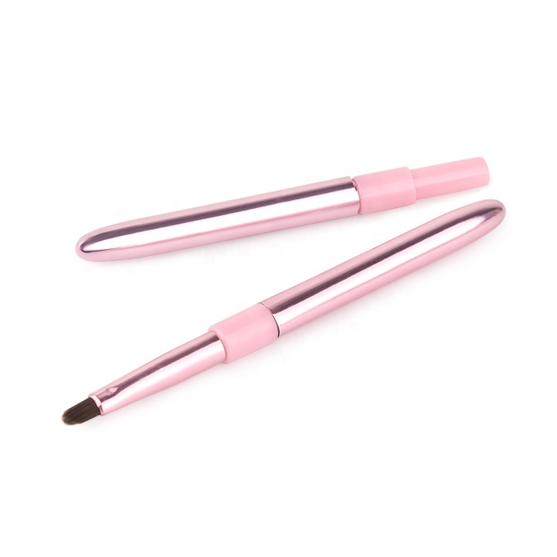 Kids Cute Mini Foldable Doll Nylon Lip Brush For Makeup