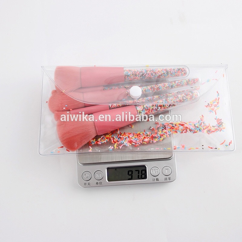 Wholesale Pink Makeup Brush Cosmetic Brushes Candy Handle Eyeshadow Concealer and Blush Brush