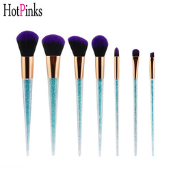 Custom private label cosmetic brush set 10pcs rainbow makeup brushes
