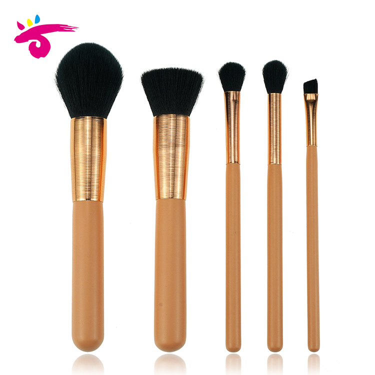 Factory Supply Rose Golden brushed Vegan brush Kit Pincel de Maquiagem with Custom Logo