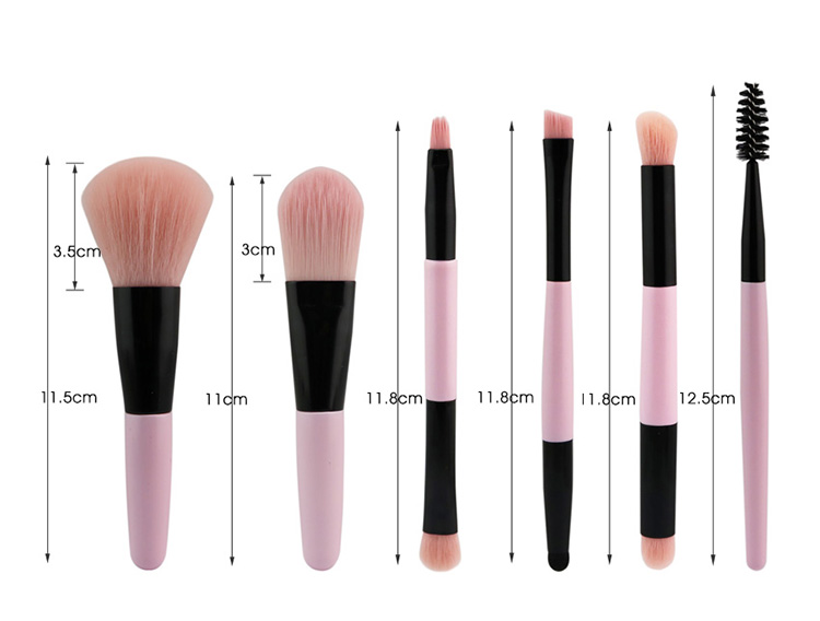 Cute Pink Double Sided Private Label Make Up Brushes Makeup Brush set