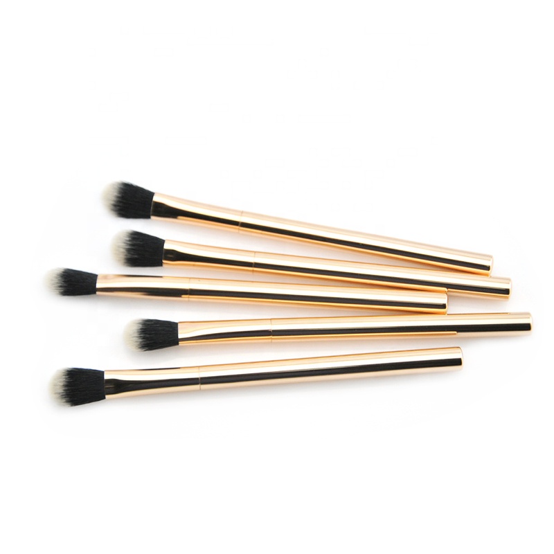 Shenzhen Wholesaler Synthetic Eye Cosmetic Brush Gold Metal Eyeshadow Brush