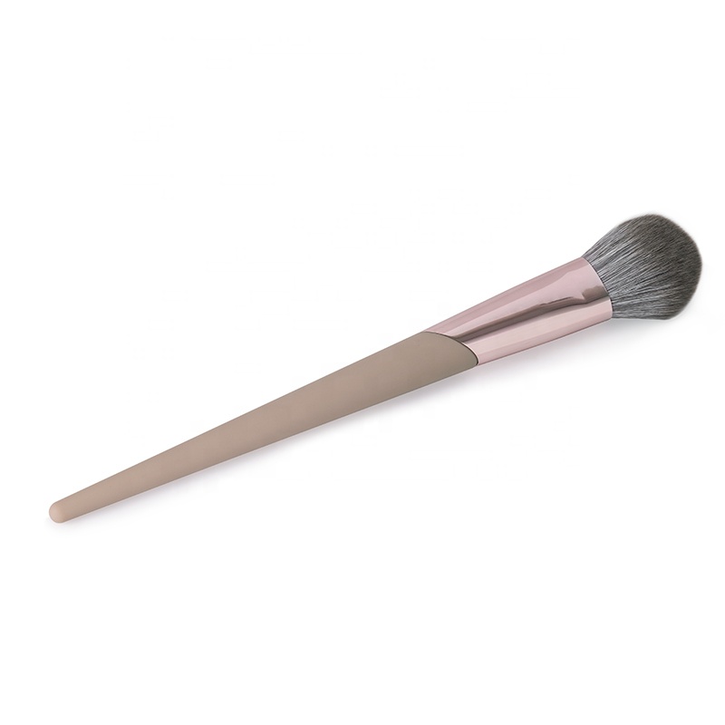 Powder Aluminium Cosmetic Brush Synthetic Quality Cheap Single Makeup Brush Compact Blusher Brush
