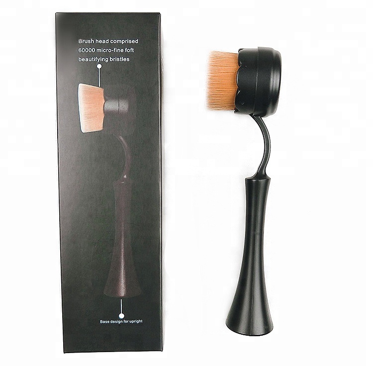 New Tooth Shape Standing Foundation Makeup Brush With Brush Guard