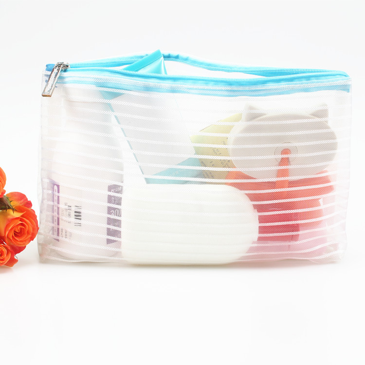 Portable Travel Toiletry Bag Makeup Pouch Organizer Mesh Cosmetic Bag