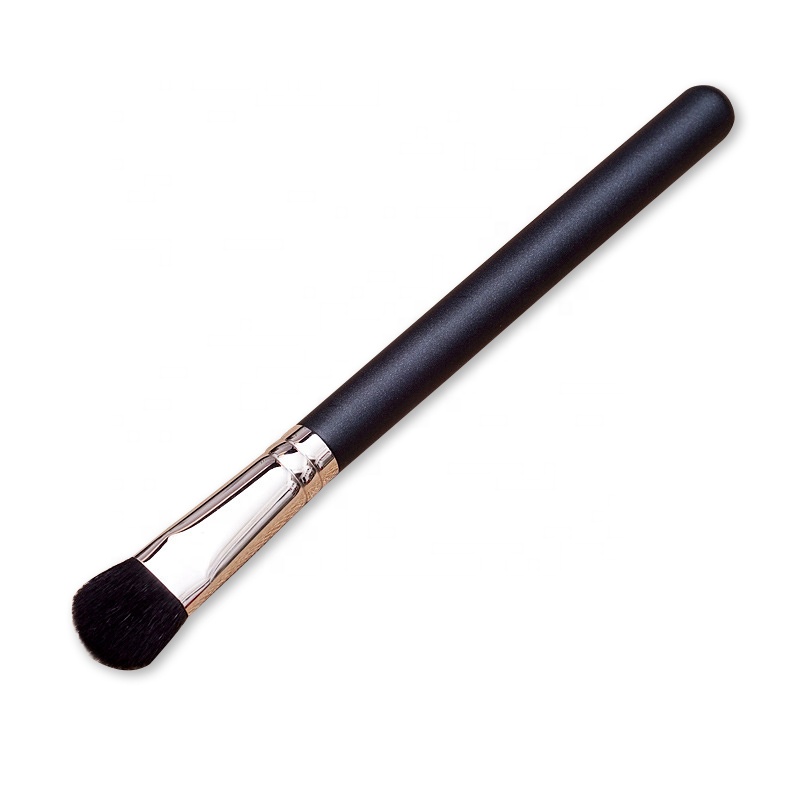 Custom Logo Copper Ferrule Flat Pony Hair Eyeshadow Brush For Eye Makeup