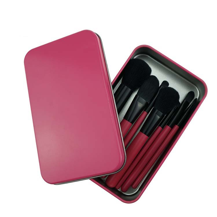 Hot selling vegan pink cosmetic makeup brushes makeup set case