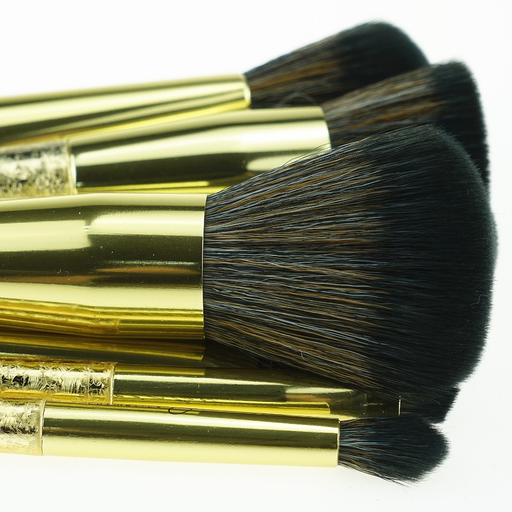 8Pcs Gold Ice Breaking Brush Set Luxury Synthetic Makeup Brushes