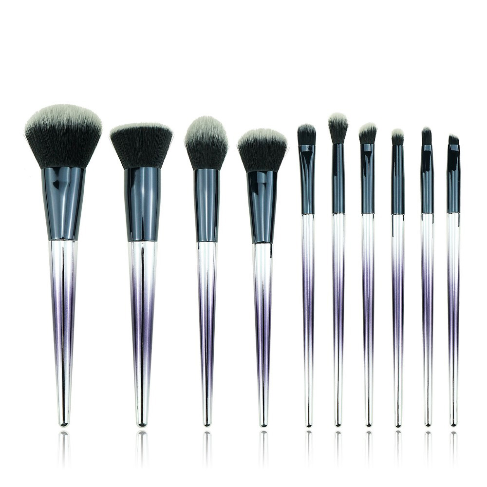 10Pcs Gradient Brush Luxury Synthetic Makeup Brushes
