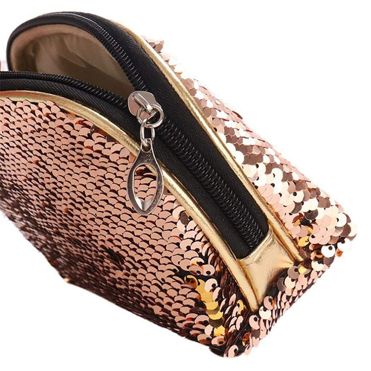 Sequin Pencil Case Makeup Pouch Storage Zipper Purse Cosmetic Bag