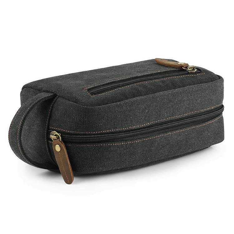 Toiletry Bag Canvas Shaving Kit Dopp Kit Travel Cosmetic Makeup Bag for Men