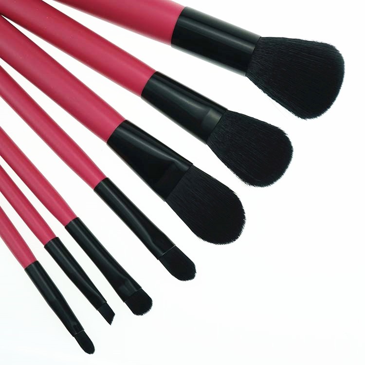 Hot selling vegan pink cosmetic makeup brushes makeup set case